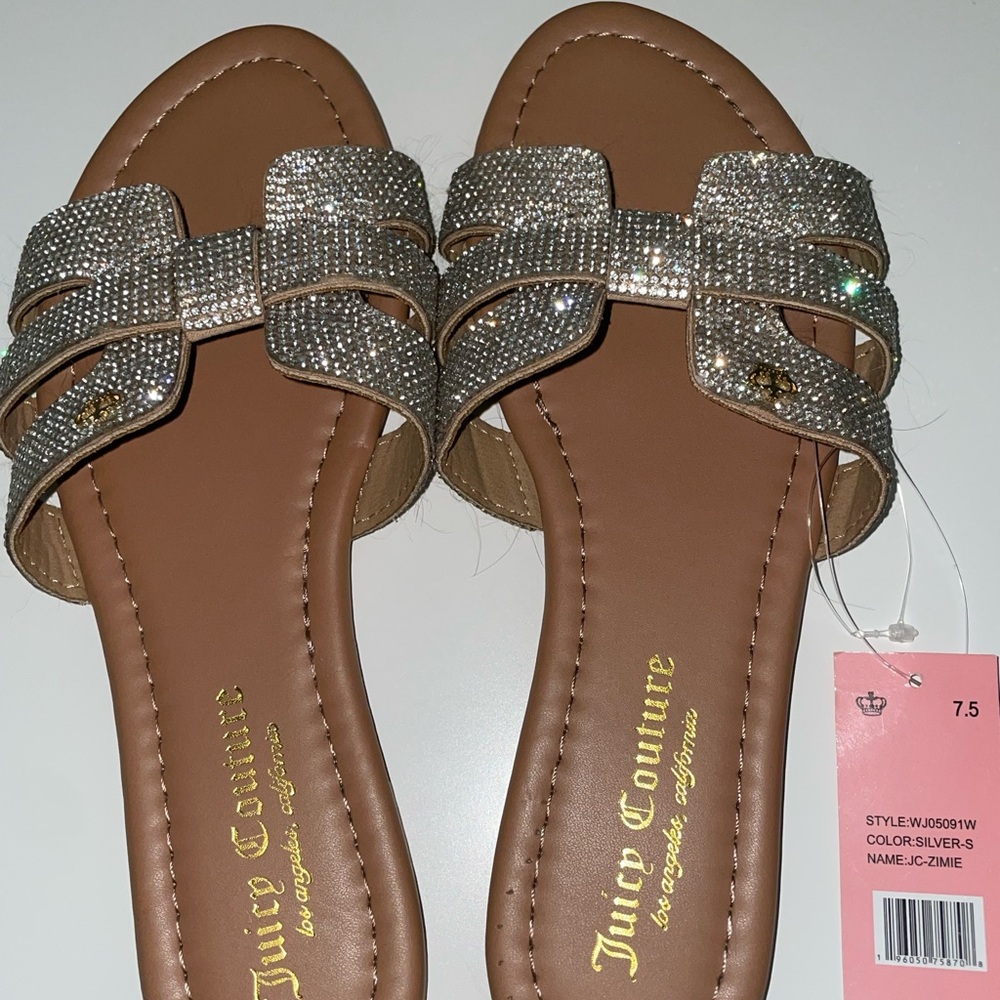 Juicy Couture Sparkling Silver Sandals
